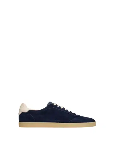 Brunello Cucinelli Men's Suede T-Toe Low-Top Sneakers | Thumbnail 1