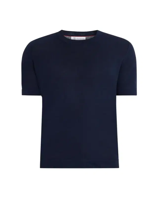 Brunello Cucinelli Men's Linen and Cotton Knit Short-Sleeve Sweater