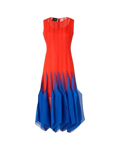 Akris Sleeveless Panama Silk Organza Seamed Midi Dress | Thumbnail 1 Akris Sleeveless Panama Silk Organza Seamed Midi Dress | Thumbnail 1