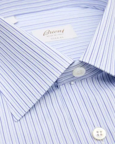 Brioni Men's Giza 45 Cotton Multi-Stripe Dress Shirt | Thumbnail 2 Brioni Men's Giza 45 Cotton Multi-Stripe Dress Shirt | Thumbnail 2