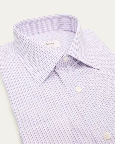 Brioni Men's Giza 45 Cotton Multi-Stripe Dress Shirt | Thumbnail 3 Brioni Men's Giza 45 Cotton Multi-Stripe Dress Shirt | Thumbnail 3