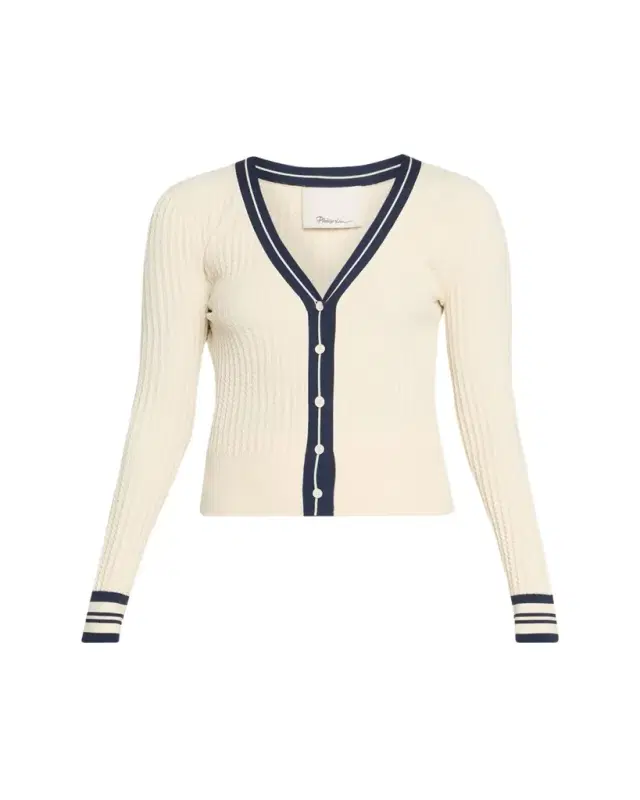 3.1 Phillip Lim Textured Rib V-Neck Cardigan