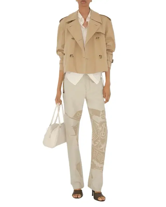 Haltye Cropped Gabardine Trench Jacket