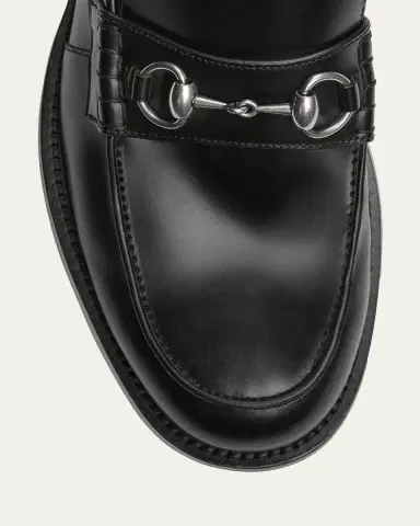 Gucci Men's Dromos Leather Horsebit Loafers | Thumbnail 3 Gucci Men's Dromos Leather Horsebit Loafers | Thumbnail 3