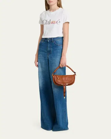 Chloé Marcie Mini Saddle Shoulder Bag in Leather | Thumbnail 6 Chloé Marcie Mini Saddle Shoulder Bag in Leather | Thumbnail 6