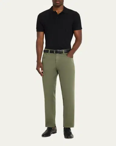 Cesare Attolini Men's Cotton Slim Straight-Leg Five-Pocket Pants | Thumbnail 6 Cesare Attolini Men's Cotton Slim Straight-Leg Five-Pocket Pants | Thumbnail 6