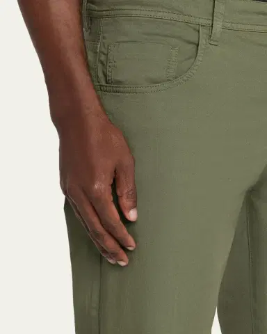 Cesare Attolini Men's Cotton Slim Straight-Leg Five-Pocket Pants | Thumbnail 9 Cesare Attolini Men's Cotton Slim Straight-Leg Five-Pocket Pants | Thumbnail 9
