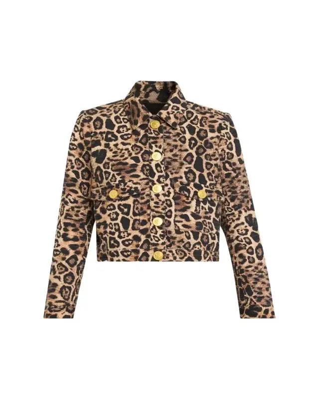 Nyx Leopard Tweed Cropped Jacket