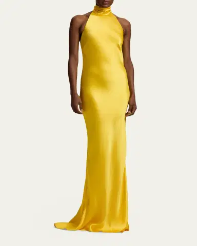 Ralph Lauren Collection Chilton Stretch Satin Evening Dress | Thumbnail 2 Ralph Lauren Collection Chilton Stretch Satin Evening Dress | Thumbnail 2