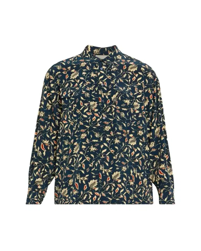 Ulla Johnson Soren Floral Silk Button-Front Shirt