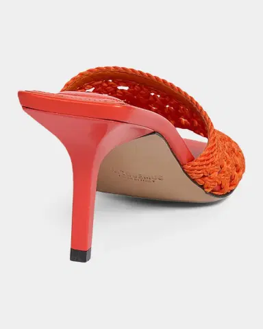 Jacquemus 75mm Les Cubisto Open-Knit Mules | Thumbnail 2