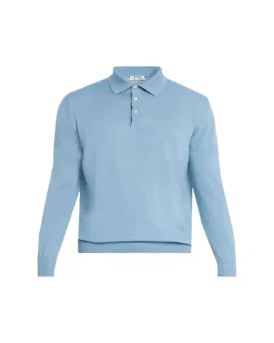 Cesare Attolini Men's Solid Cashmere Polo Sweater | Thumbnail 1 Cesare Attolini Men's Solid Cashmere Polo Sweater | Thumbnail 1