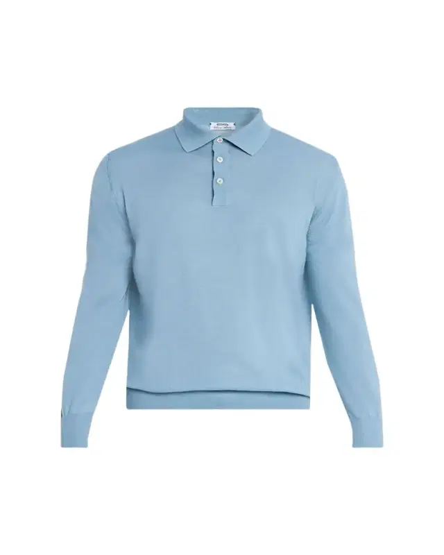 Men's Solid Cashmere Polo Sweater