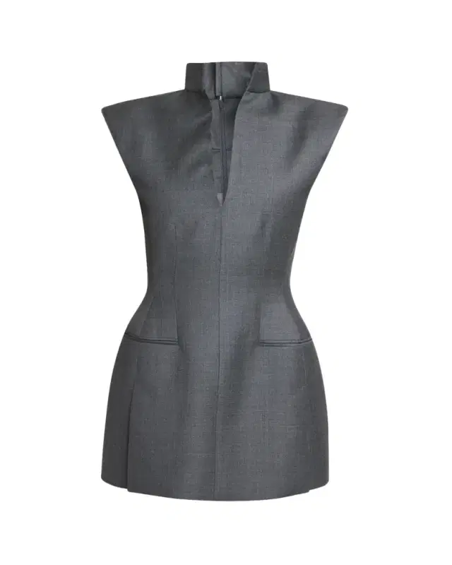 Sleeveless Jacket Mini Dress