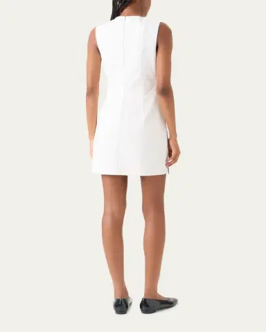 Akris Sleeveless Paravent Nappa Lambskin Leather Mini Dress | Thumbnail 3 Akris Sleeveless Paravent Nappa Lambskin Leather Mini Dress | Thumbnail 3