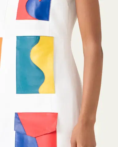 Akris Sleeveless Paravent Nappa Lambskin Leather Mini Dress | Thumbnail 5 Akris Sleeveless Paravent Nappa Lambskin Leather Mini Dress | Thumbnail 5