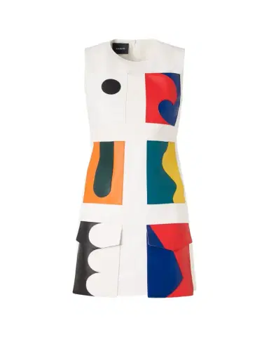 Akris Sleeveless Paravent Nappa Lambskin Leather Mini Dress | Thumbnail 1 Akris Sleeveless Paravent Nappa Lambskin Leather Mini Dress | Thumbnail 1