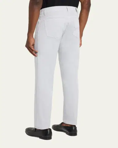 Cesare Attolini Men's Cotton Slim Straight-Leg Five-Pocket Pants | Thumbnail 3 Cesare Attolini Men's Cotton Slim Straight-Leg Five-Pocket Pants | Thumbnail 3