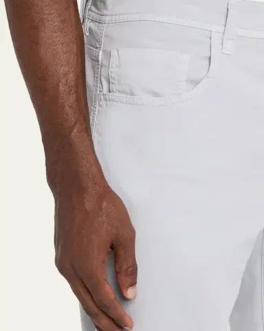 Cesare Attolini Men's Cotton Slim Straight-Leg Five-Pocket Pants | Thumbnail 5 Cesare Attolini Men's Cotton Slim Straight-Leg Five-Pocket Pants | Thumbnail 5