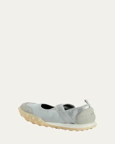Jil Sander Moon Satin and Suede Sneaker Ballerina Flats | Thumbnail 2 Jil Sander Moon Satin and Suede Sneaker Ballerina Flats | Thumbnail 2