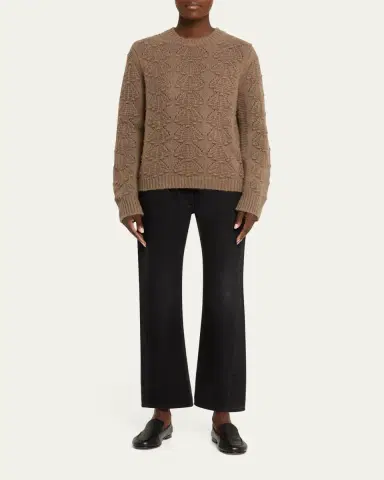 Loulou De Saison Clyde 3D Shell Knit Cashmere Sweater | Thumbnail 2 Loulou De Saison Clyde 3D Shell Knit Cashmere Sweater | Thumbnail 2