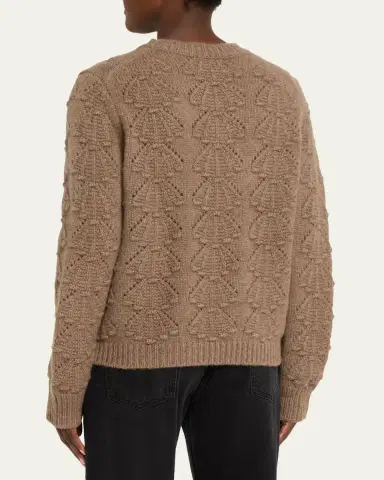 Loulou De Saison Clyde 3D Shell Knit Cashmere Sweater | Thumbnail 3 Loulou De Saison Clyde 3D Shell Knit Cashmere Sweater | Thumbnail 3