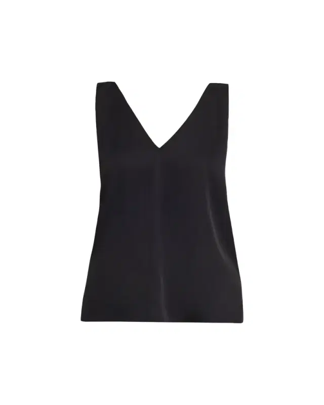 Sailor Sleeveless V-Neck Blouse