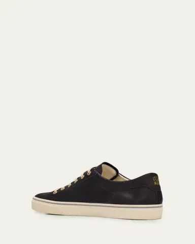 Brunello Cucinelli Men's Leather Foiled Logo Low-Top Sneakers | Thumbnail 4