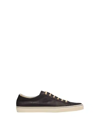 Brunello Cucinelli Men's Leather Foiled Logo Low-Top Sneakers | Thumbnail 1