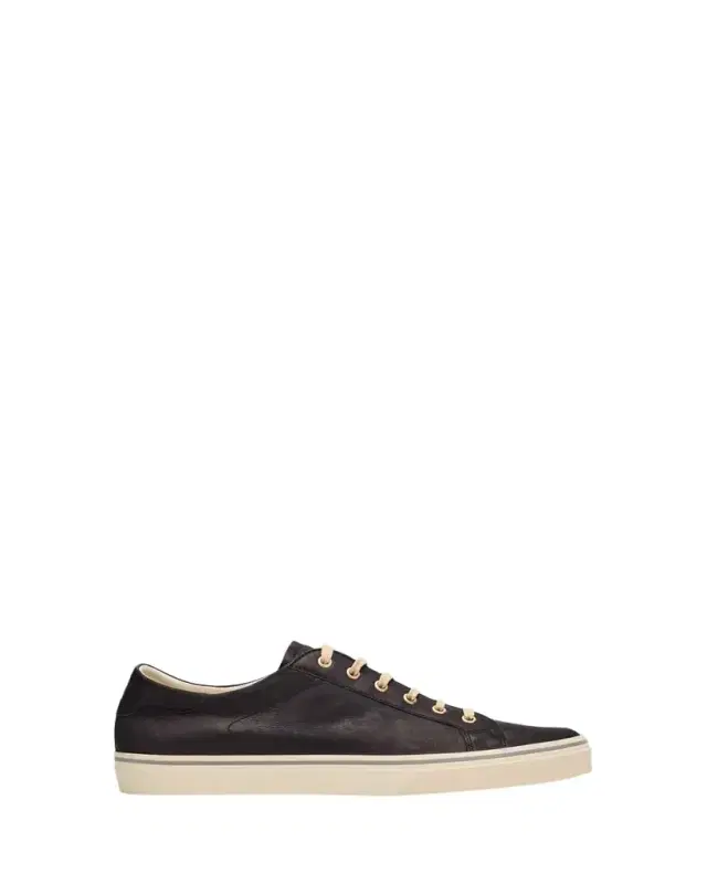 Brunello Cucinelli Men's Leather Foiled Logo Low-Top Sneakers