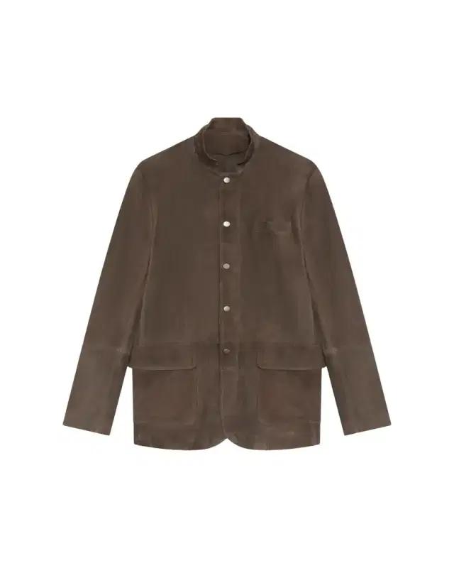 Baldassari Men's Leather Snap-Front Chore Jacket