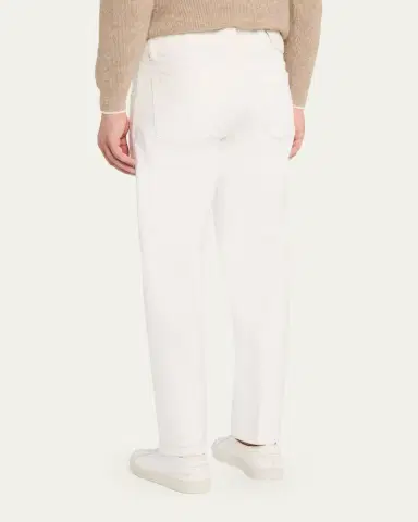 Cesare Attolini Men's Cotton Bull Slim Straight-Leg Five-Pocket Pants | Thumbnail 3 Cesare Attolini Men's Cotton Bull Slim Straight-Leg Five-Pocket Pants | Thumbnail 3
