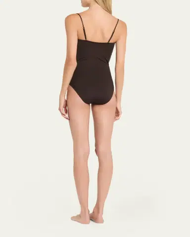 Nili Lotan Ruched U-Ring One-Piece Swimsuit | Thumbnail 3