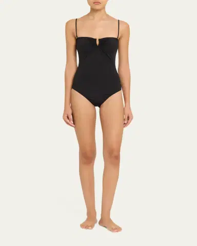 Nili Lotan Ruched U-Ring One-Piece Swimsuit | Thumbnail 5