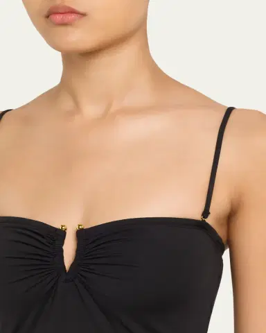 Nili Lotan Ruched U-Ring One-Piece Swimsuit | Thumbnail 7