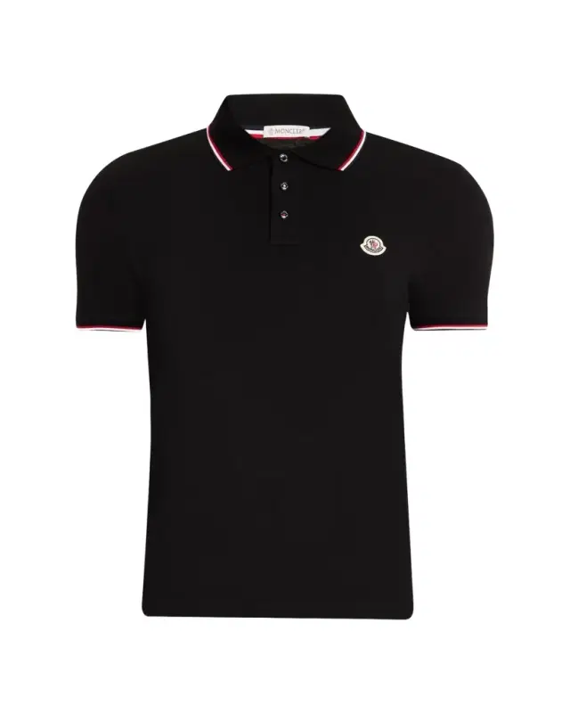 Moncler Men's tripe-Trim Cotton Polo hirt
