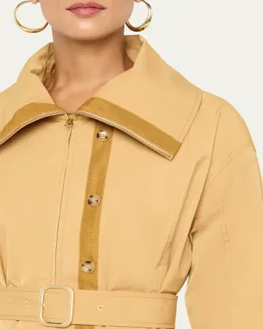 Ulla Johnson Lison Belted Jacket with Pleated Hem | Thumbnail 5