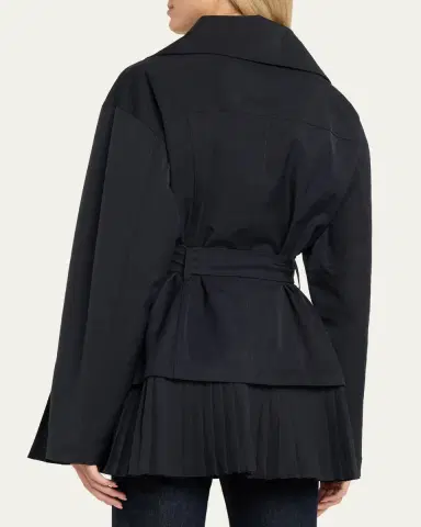 Ulla Johnson Lison Belted Jacket with Pleated Hem | Thumbnail 7