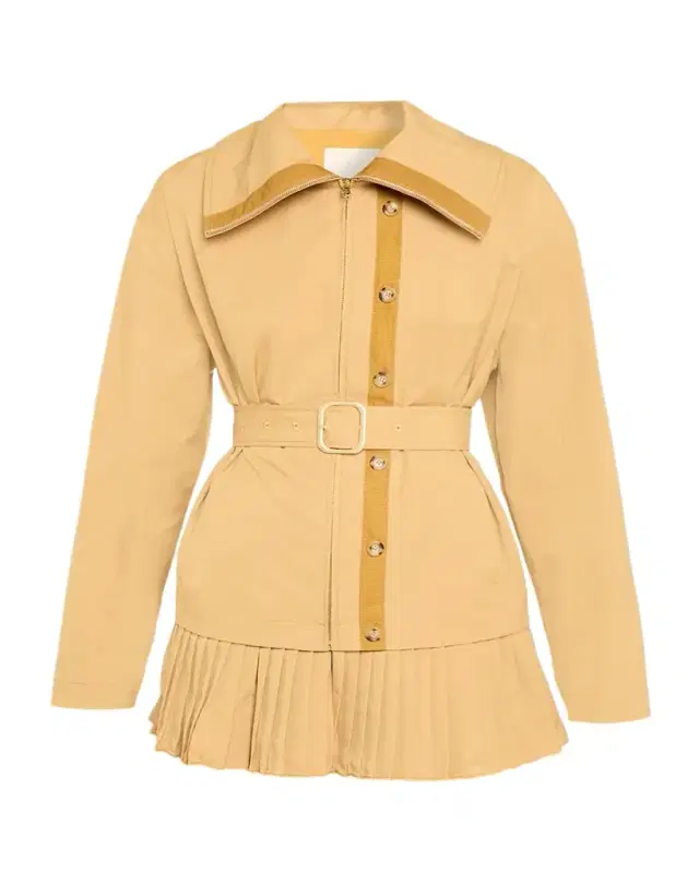 Ulla Johnson Lison Belted Jacket with Pleated Hem