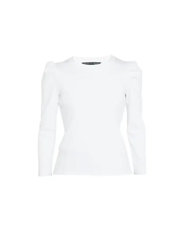 Britney Puff-Sleeve Cotton Top
