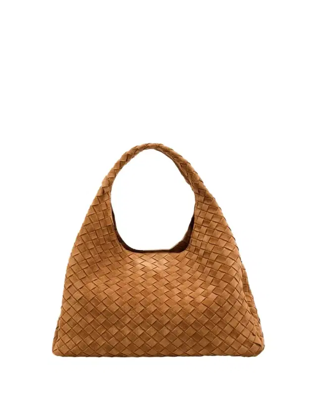 Bottega Veneta Campana Large Suede Shoulder Bag