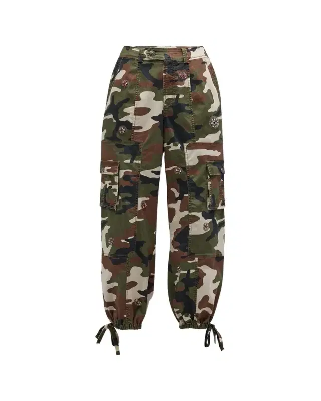 Love Camo Zola Embellished Twill Pants