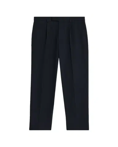 Zegna Men's Cotton and Wool Single-Pleated Pants | Thumbnail 1 Zegna Men's Cotton and Wool Single-Pleated Pants | Thumbnail 1