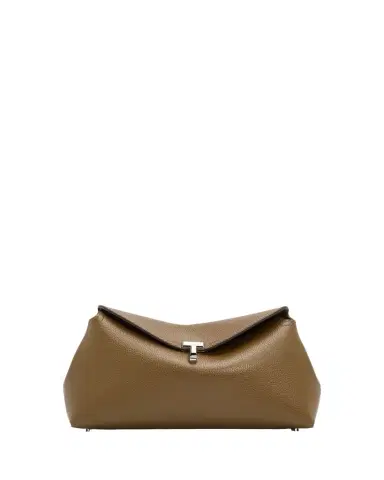 Toteme T-Lock Soft Textured Palmellato Leather Clutch | Thumbnail 1 Toteme T-Lock Soft Textured Palmellato Leather Clutch | Thumbnail 1