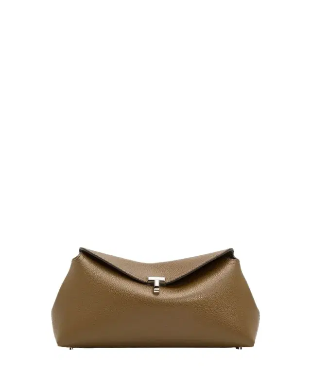 T-Lock Soft Textured Palmellato Leather Clutch