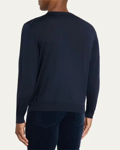 Kiton Men's 14 Micron Wool Crewneck Sweater | Thumbnail 3 Kiton Men's 14 Micron Wool Crewneck Sweater | Thumbnail 3