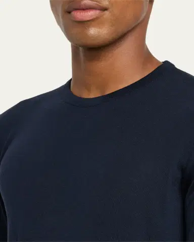 Kiton Men's 14 Micron Wool Crewneck Sweater | Thumbnail 5 Kiton Men's 14 Micron Wool Crewneck Sweater | Thumbnail 5
