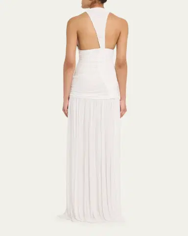 Christopher Esber Orion Plunging Ruched Drop-Waist Gown | Thumbnail 3 Christopher Esber Orion Plunging Ruched Drop-Waist Gown | Thumbnail 3