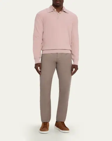 ZEGNA Men's Wool Sharkskin Slim Five-Pocket Pants | Thumbnail 2 ZEGNA Men's Wool Sharkskin Slim Five-Pocket Pants | Thumbnail 2