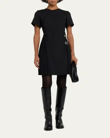 Burberry Ada Pleated Wrap Mini Dress | Thumbnail 2 Burberry Ada Pleated Wrap Mini Dress | Thumbnail 2